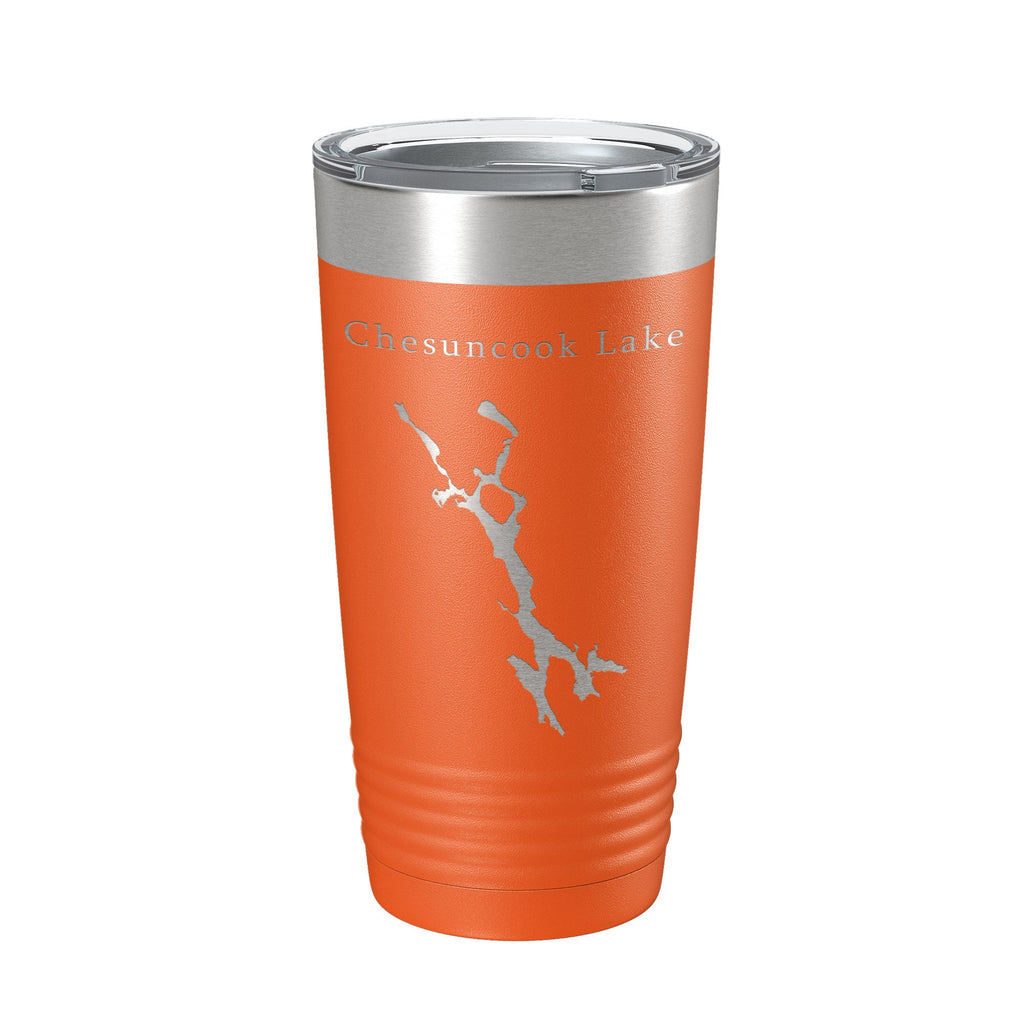 Chesuncook Lake Map Tumbler Travel Mug Insulated Laser Engraved Coffee Cup Maine 20 oz