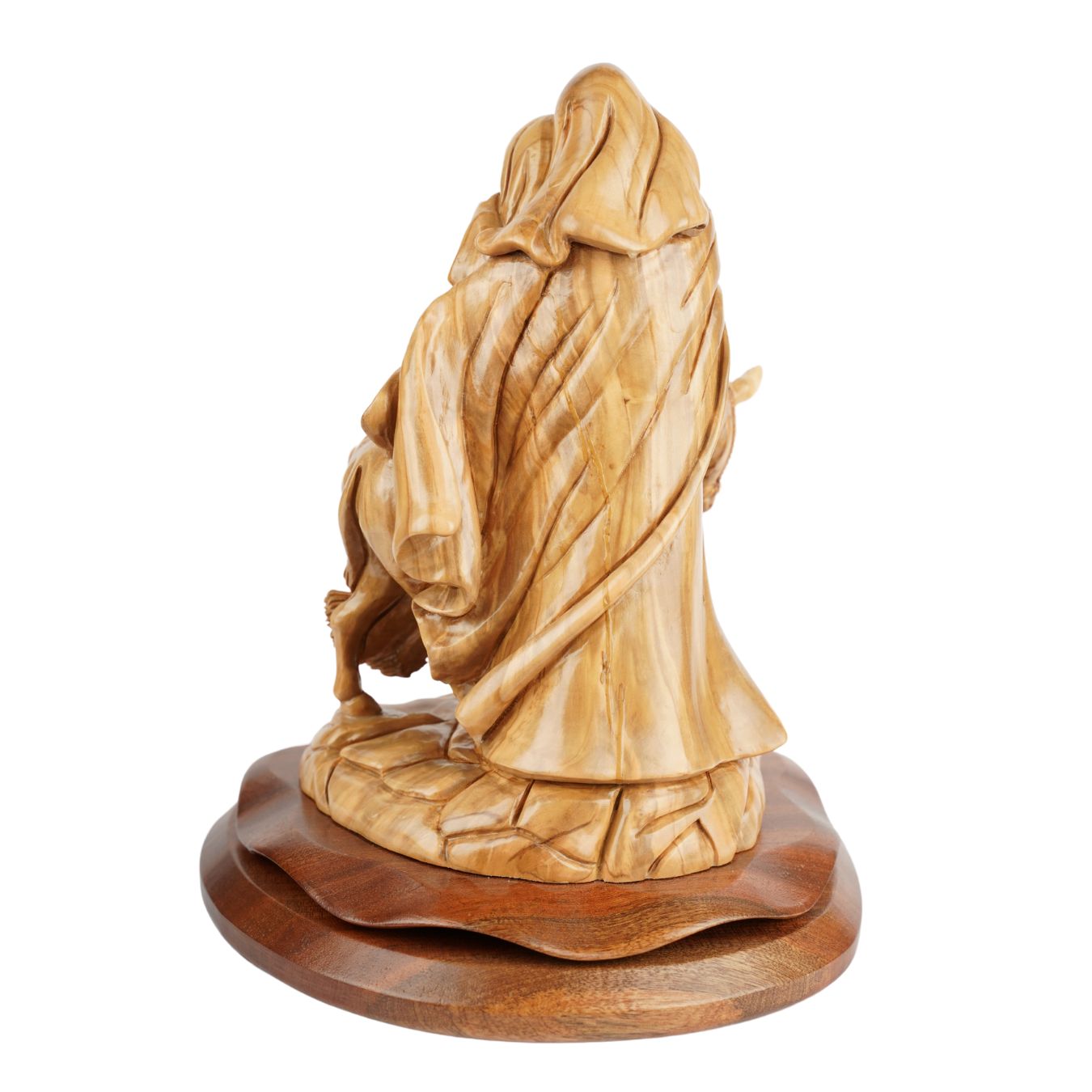 Flight into Egypt – Hand-carved olive wood sculpture from Bethlehem (30 cm)