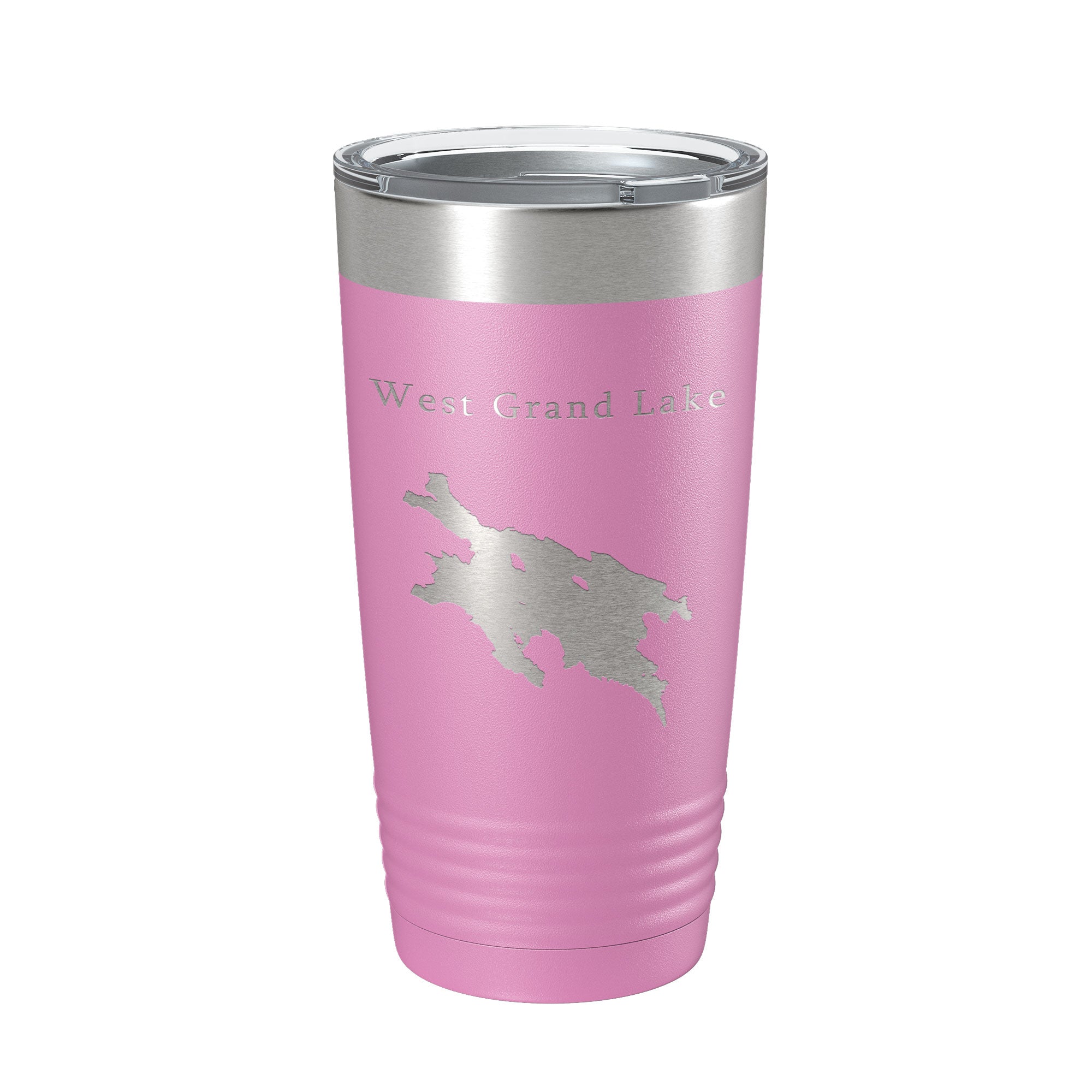 West Grand Lake Map Tumbler Travel Mug Insulated Laser Engraved Coffee Cup Maine 20 oz