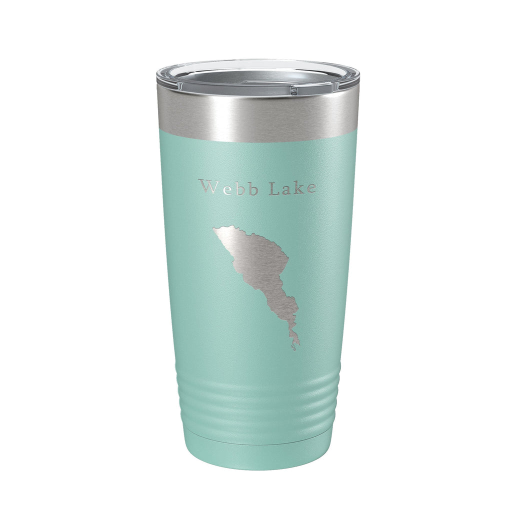 Webb Lake Map Tumbler Travel Mug Insulated Laser Engraved Coffee Cup Maine 20 oz