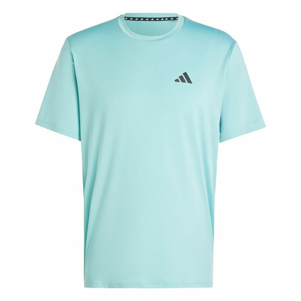 Men’s Short Sleeve T-Shirt Adidas Train Essentials Stretch Light Blue (XL)