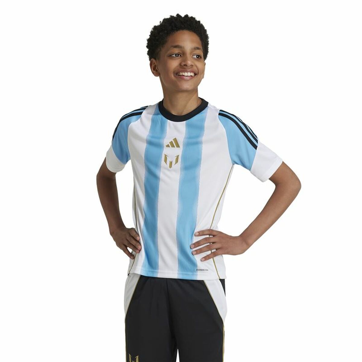 Football T-Shirt Adidas Messi Training Blue White