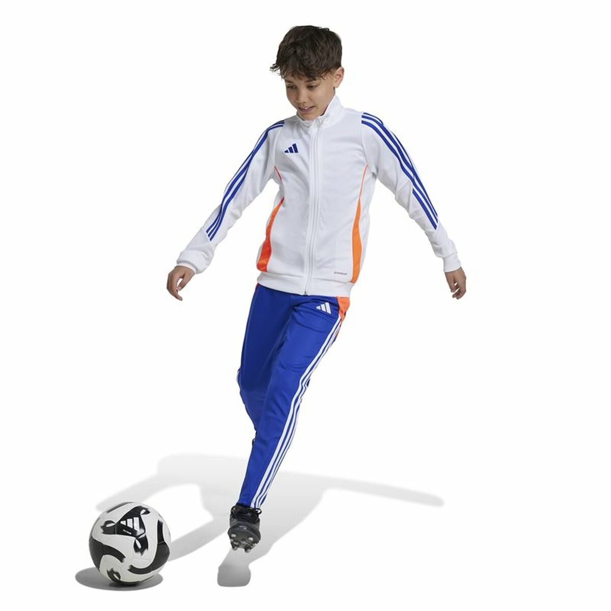 Long Sports Trousers Adidas Tiro24 Training Slim Blue