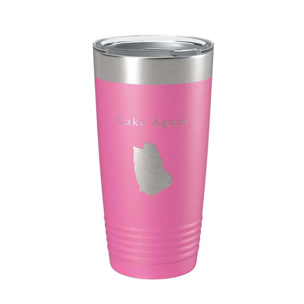 Lake Agnes Map Tumbler Travel Mug Insulated Laser Engraved Coffee Cup Colorado 20 oz