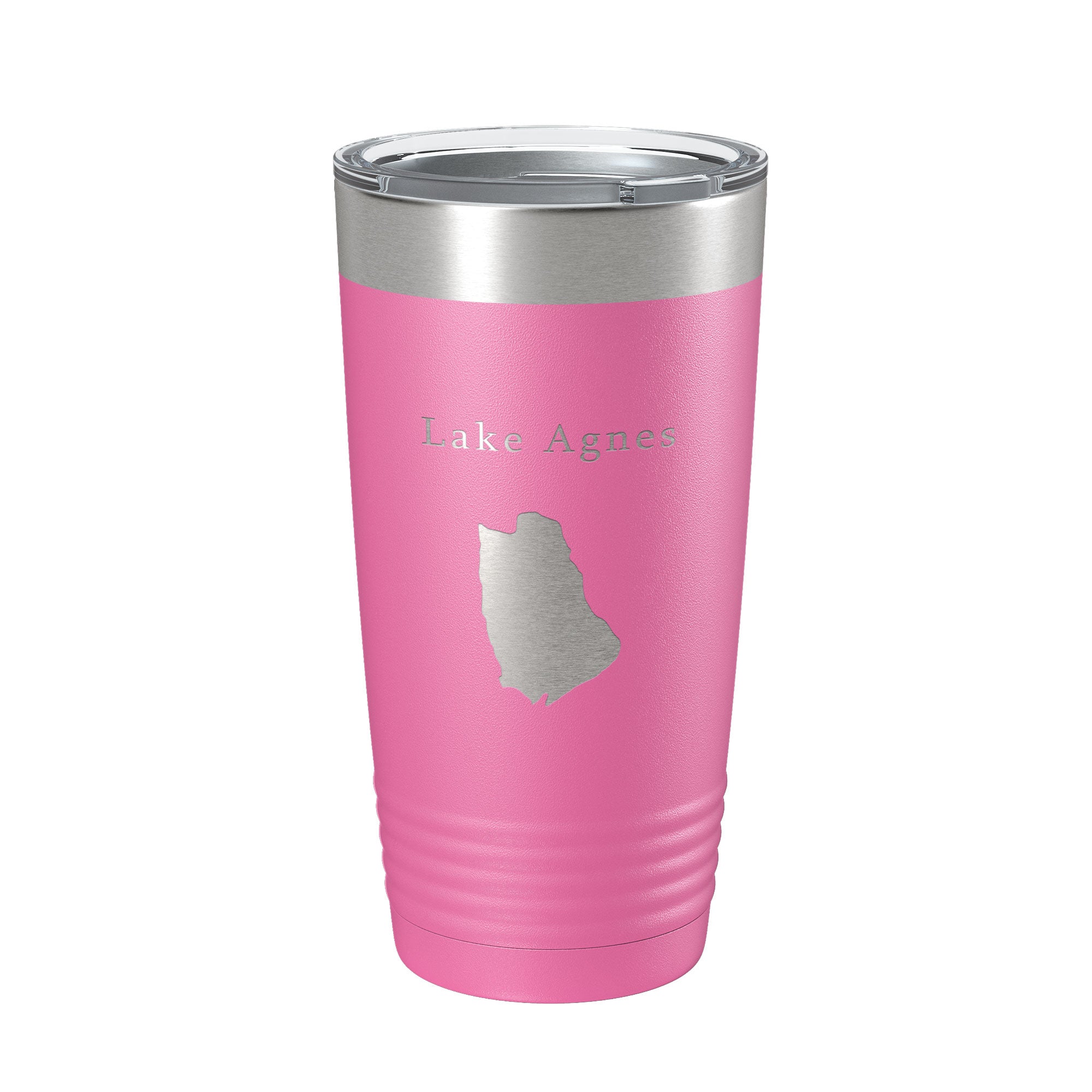 Lake Agnes Map Tumbler Travel Mug Insulated Laser Engraved Coffee Cup Colorado 20 oz