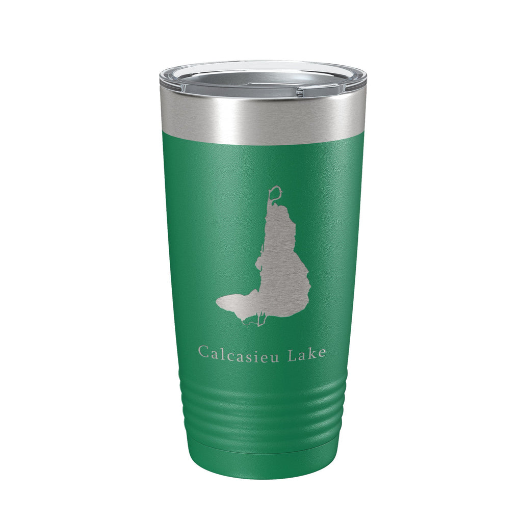 Calcasieu Lake Map Tumbler Travel Mug Insulated Laser Engraved Coffee Cup Louisiana 20 oz
