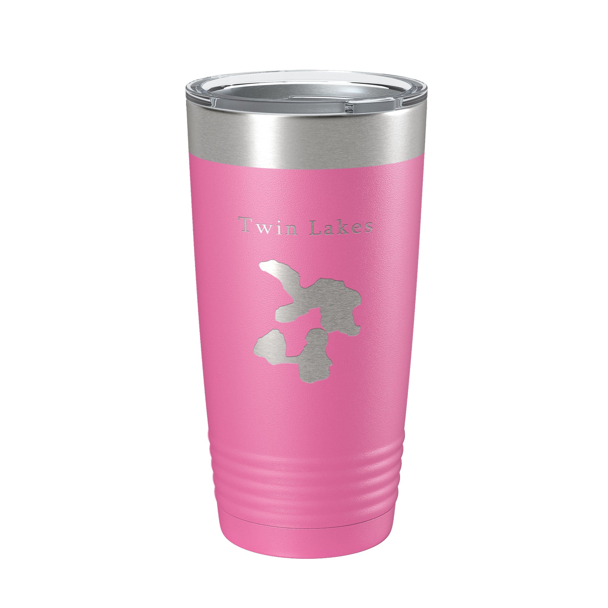 Twin Lakes Bovey Map Tumbler Travel Mug Insulated Laser Engraved Coffee Cup Minnesota 20 oz