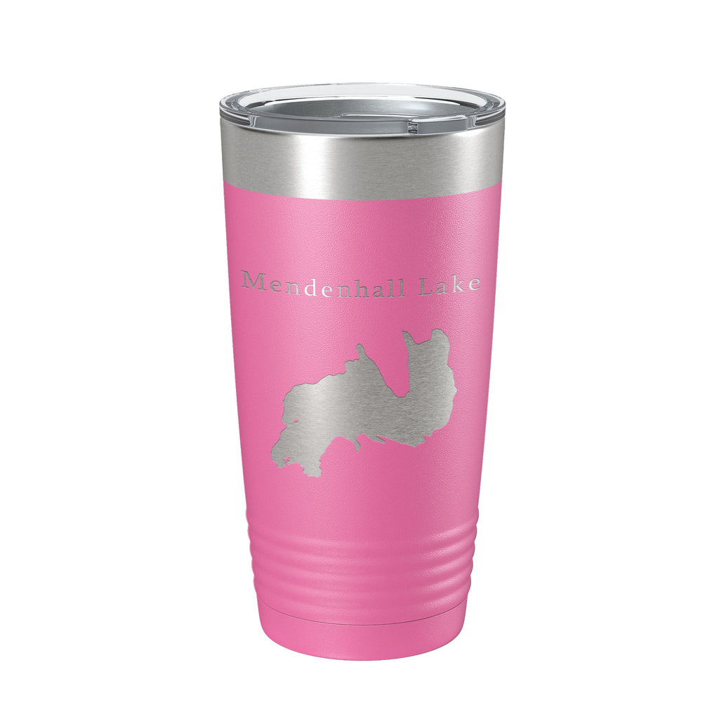 Mendenhall Lake Map Tumbler Travel Mug Insulated Laser Engraved Coffee Cup Alaska 20 oz