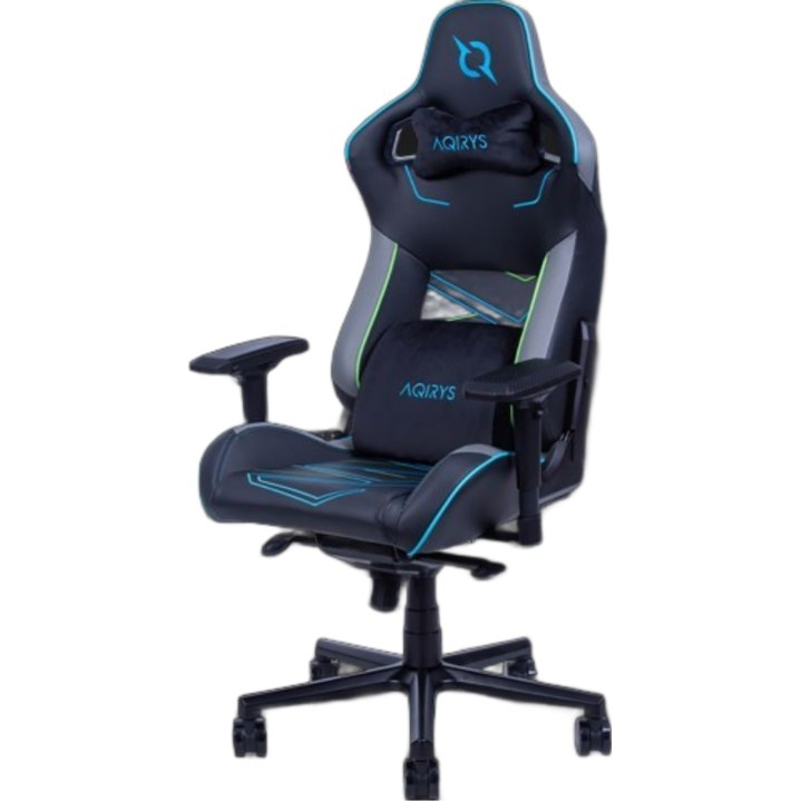 Scaun de gaming AQIRYS Hyperion negru/gri/albastru (AQI-GA-FG-5)