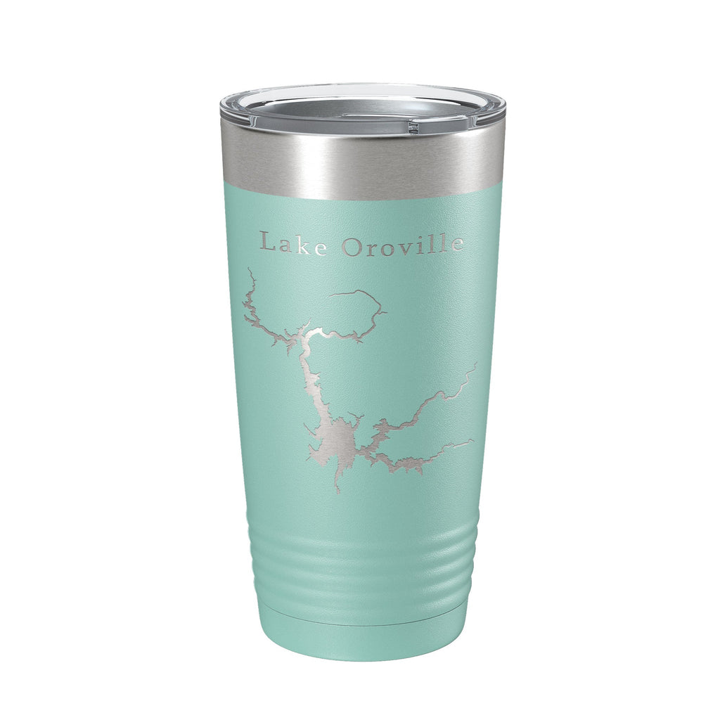 Lake Oroville Map Tumbler Travel Mug Insulated Laser Engraved Coffee Cup California 20 oz