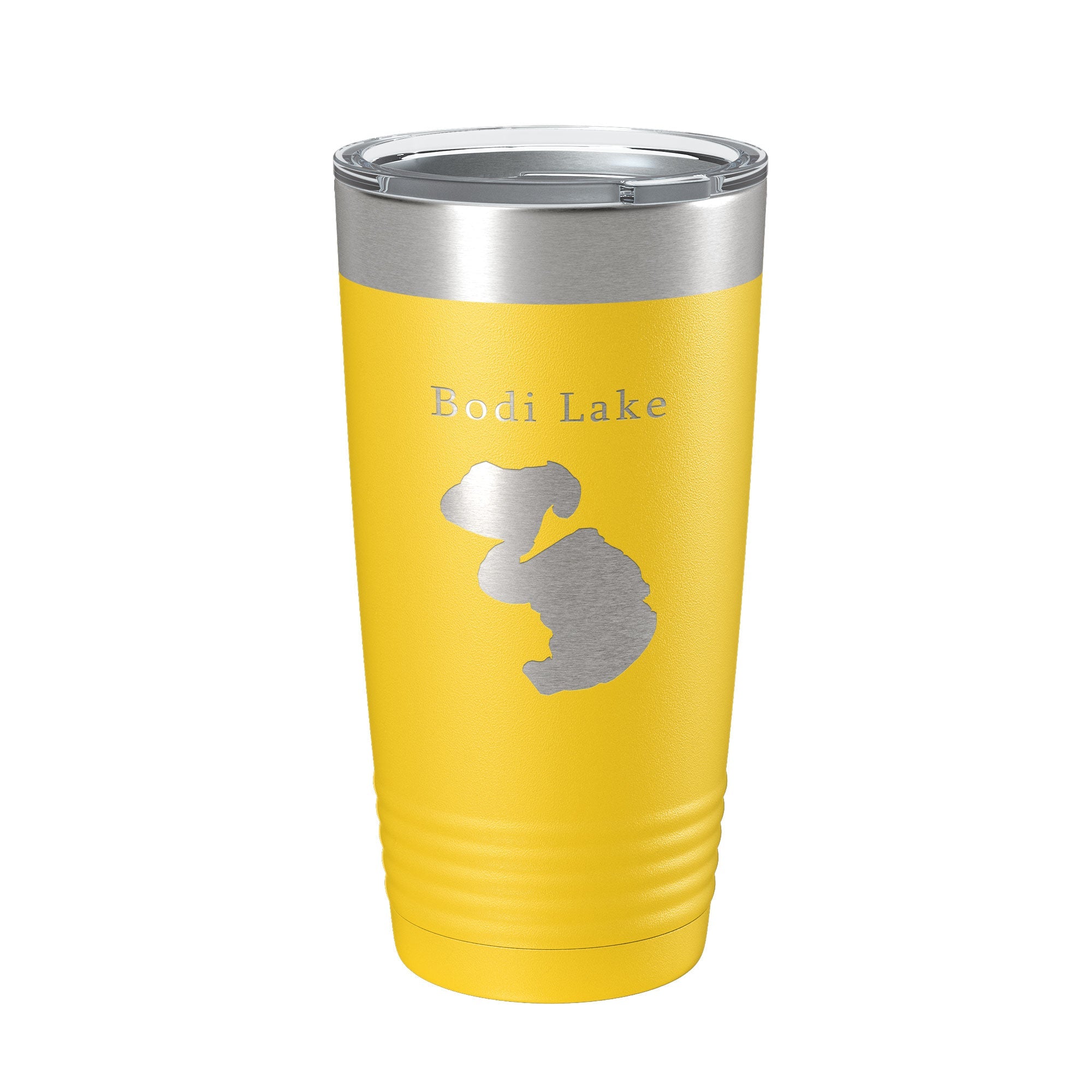 Bodi Lake Map Tumbler Travel Mug Insulated Laser Engraved Coffee Cup Michigan 20 oz
