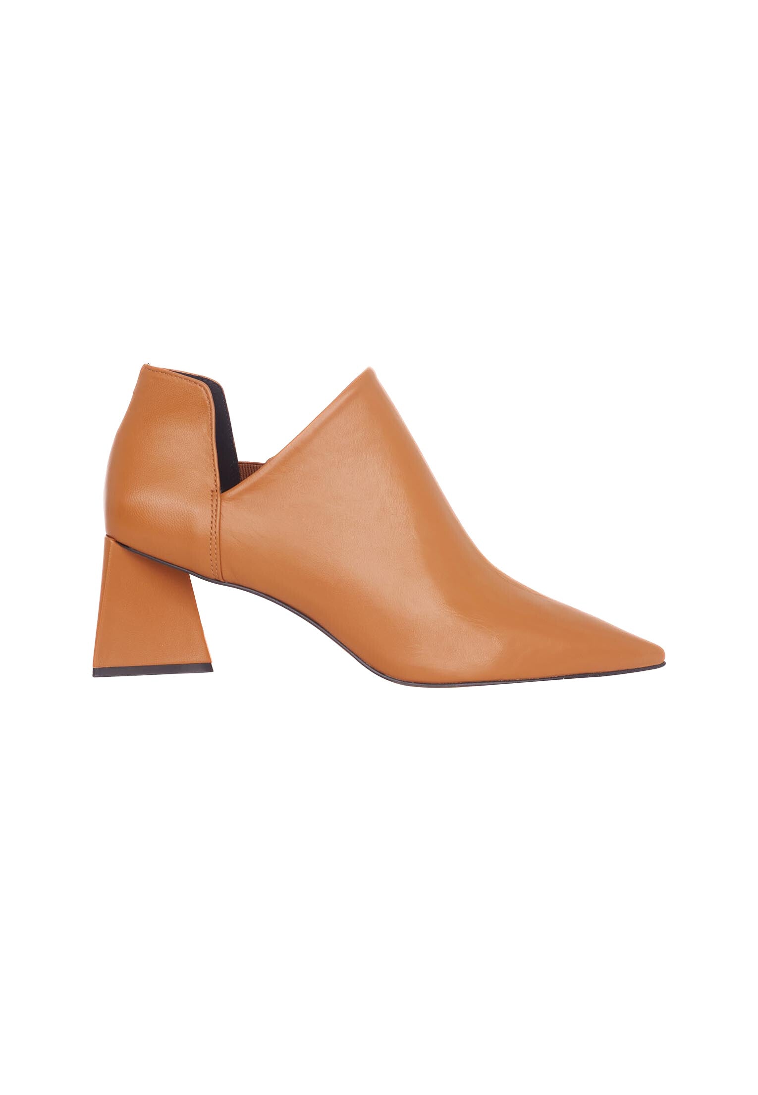 Green Sheepskin Leather Ankle Boots Maranta – Women’s Pointed-Toe Block Heel Boots