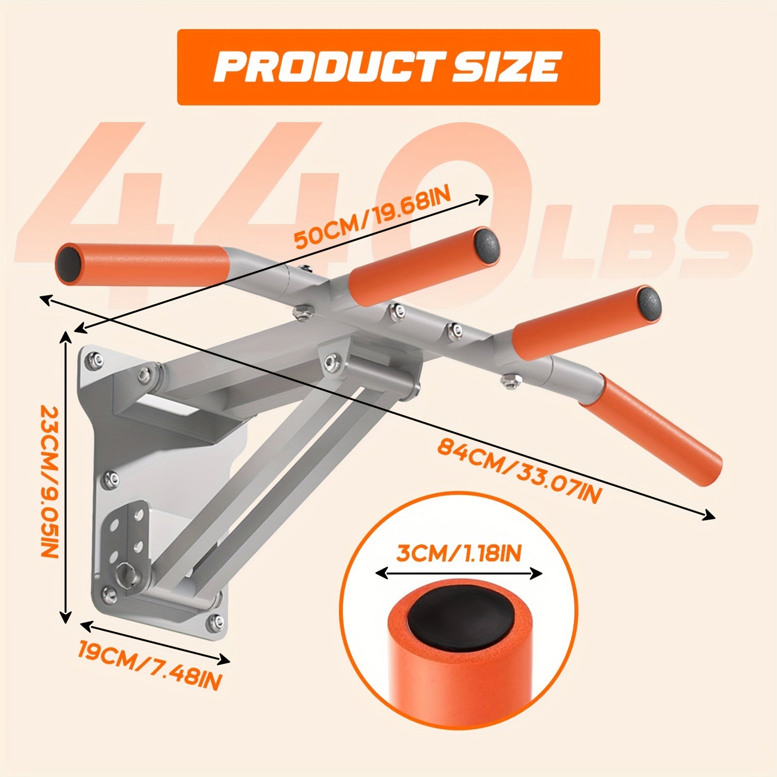 Wall Mount Pull-Up Bar Station
