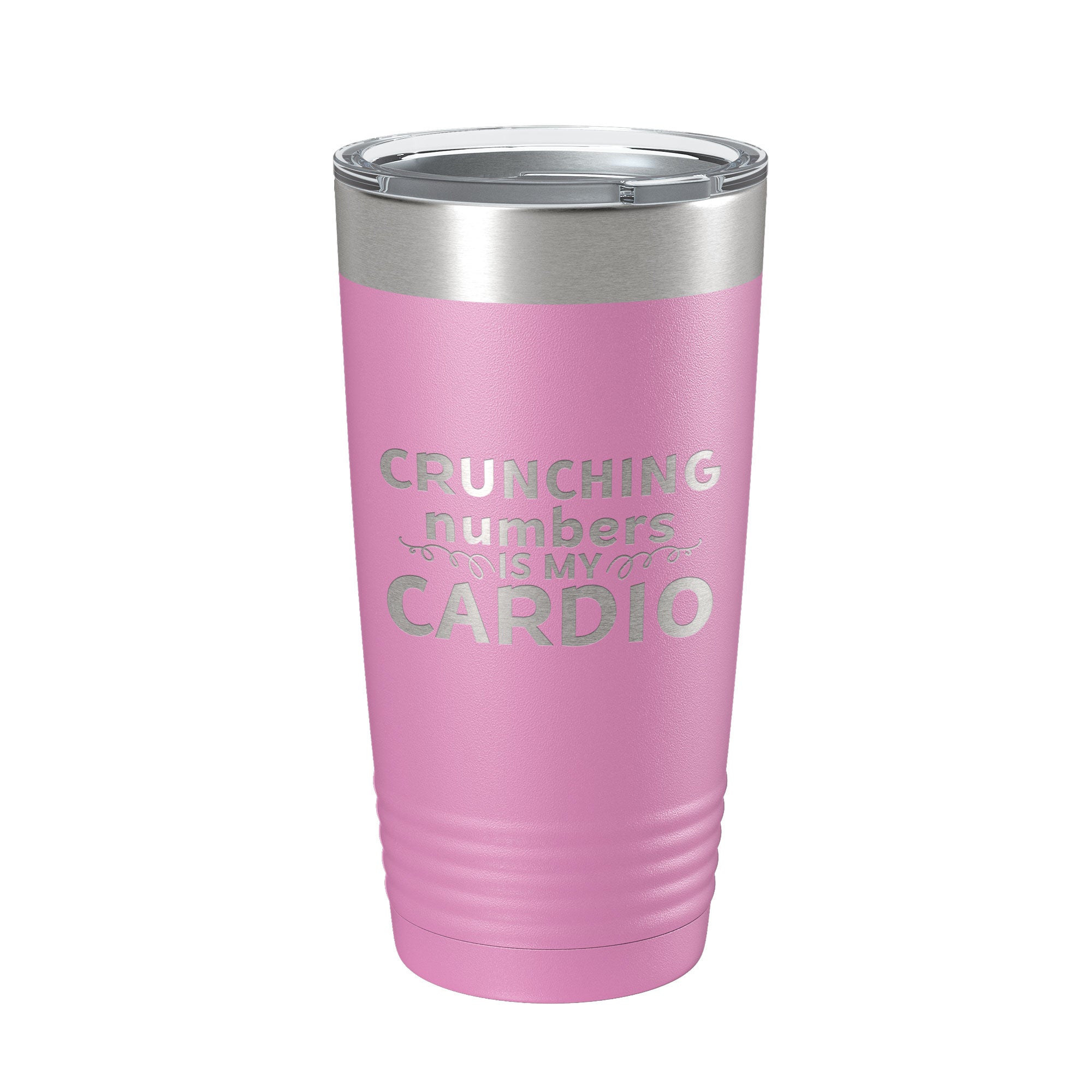Crunching Numbers Is My Cardio Tumbler Travel Mug Insulated Laser Engraved Accountant Bookkeeper CPA Gift Funny Coffee Cup 20 oz