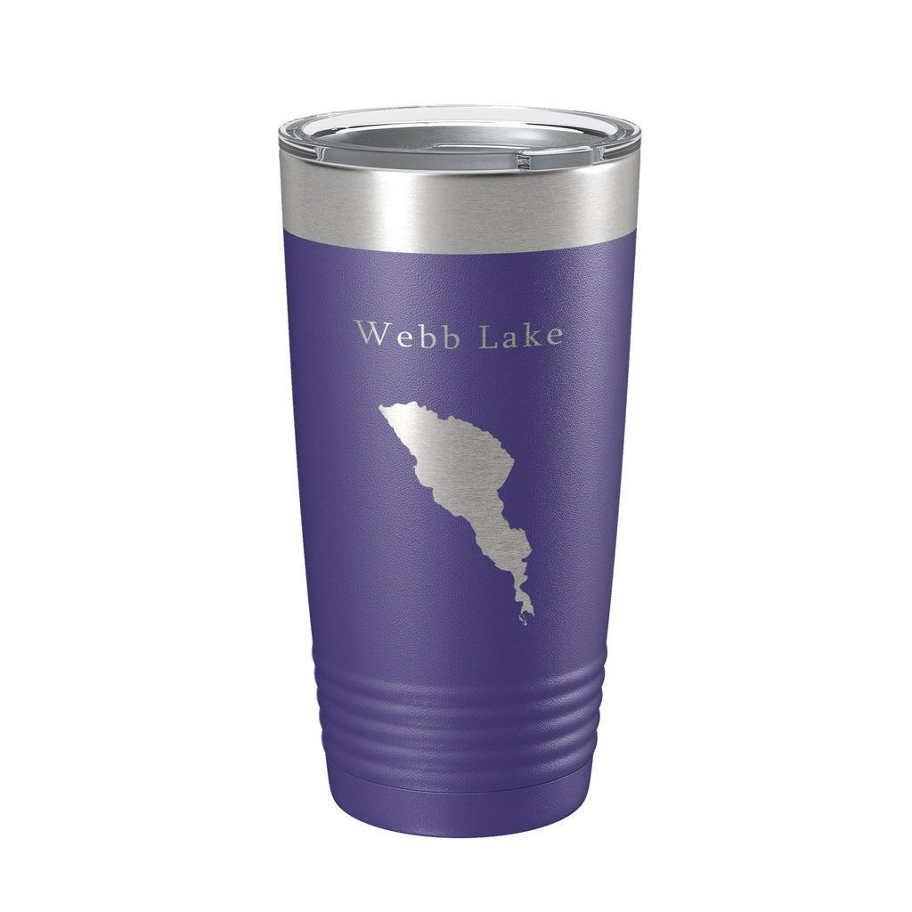 Webb Lake Map Tumbler Travel Mug Insulated Laser Engraved Coffee Cup Maine 20 oz