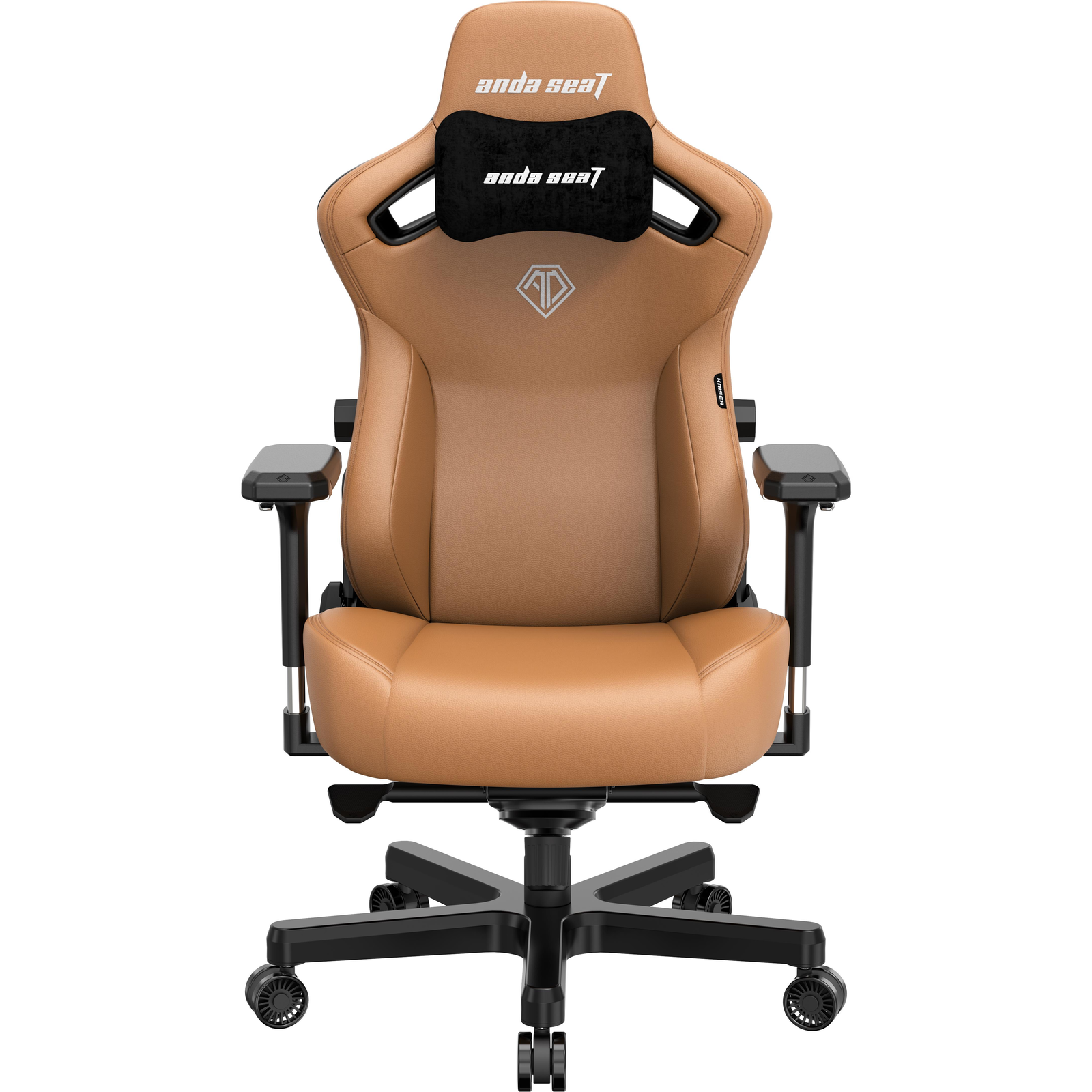 Scaun gaming din piele Anda Seat Kaiser 3 L maro rotativ (AD12YDC-L-01-K-PV/C)