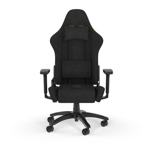 Scaun de gaming Corsair TC100 RELAXED din țesătură neagră (CF-9010051-WW)