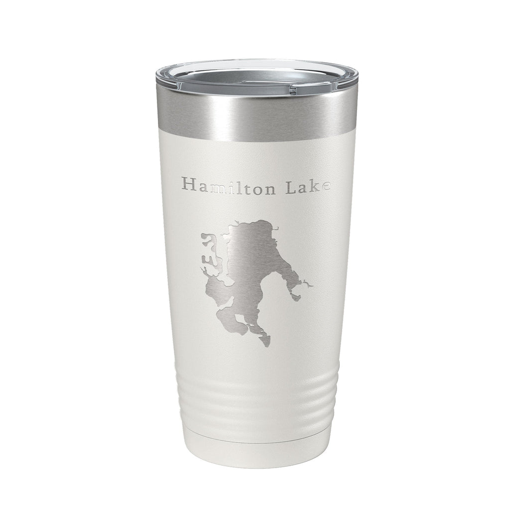 Hamilton Lake Map Tumbler Travel Mug Insulated Laser Engraved Coffee Cup Indiana 20 oz
