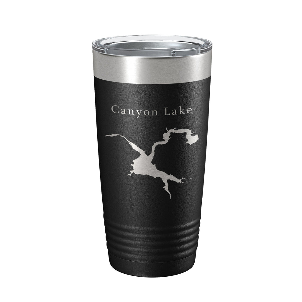 Canyon Lake Map Tumbler Travel Mug Insulated Laser Engraved Coffee Cup Arizona 20 oz