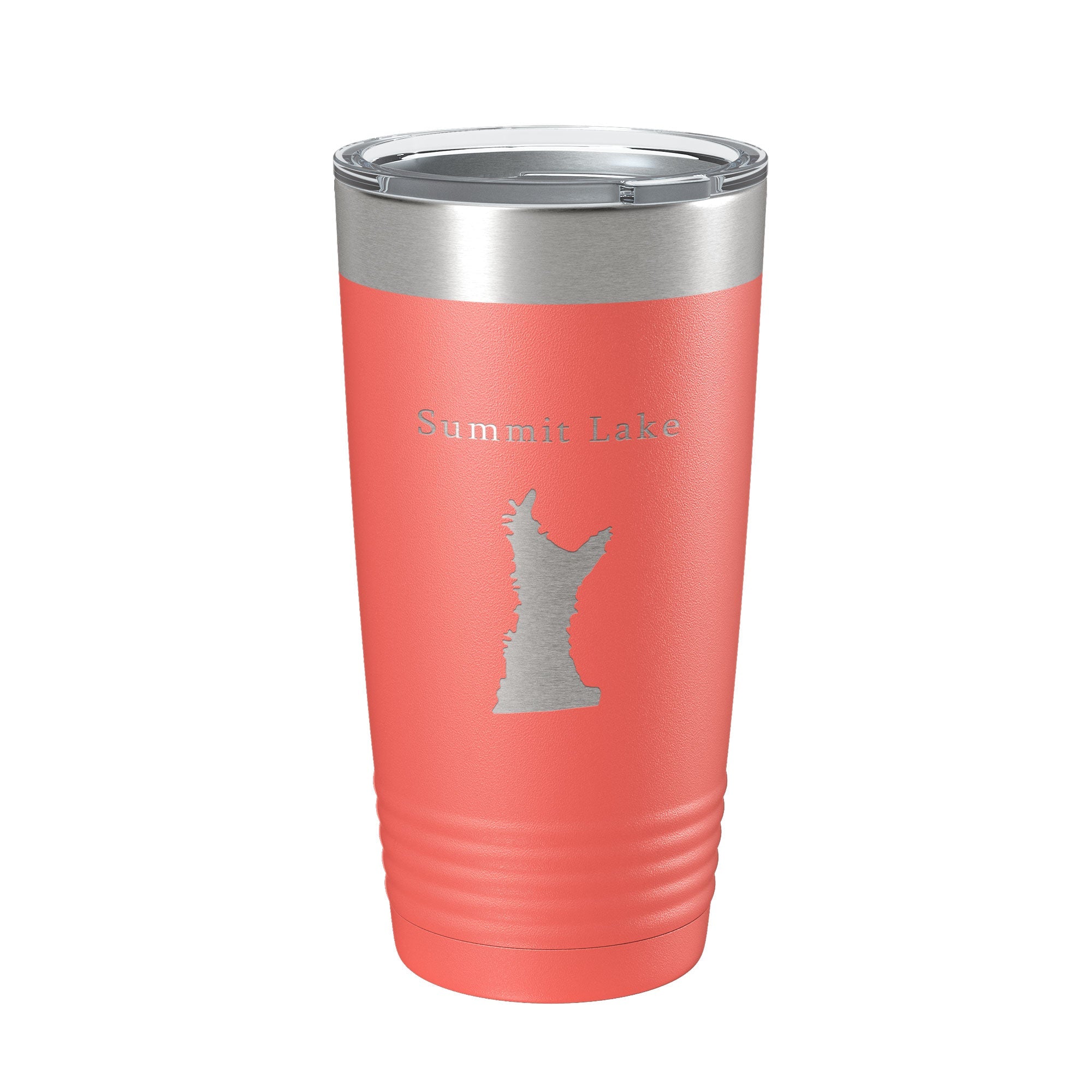 Summit Lake Map Tumbler Travel Mug Insulated Laser Engraved Coffee Cup West Virginia 20 oz