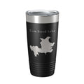 Tom Steed Lake Map Tumbler Travel Mug Insulated Laser Engraved Coffee Cup Oklahoma 20 oz