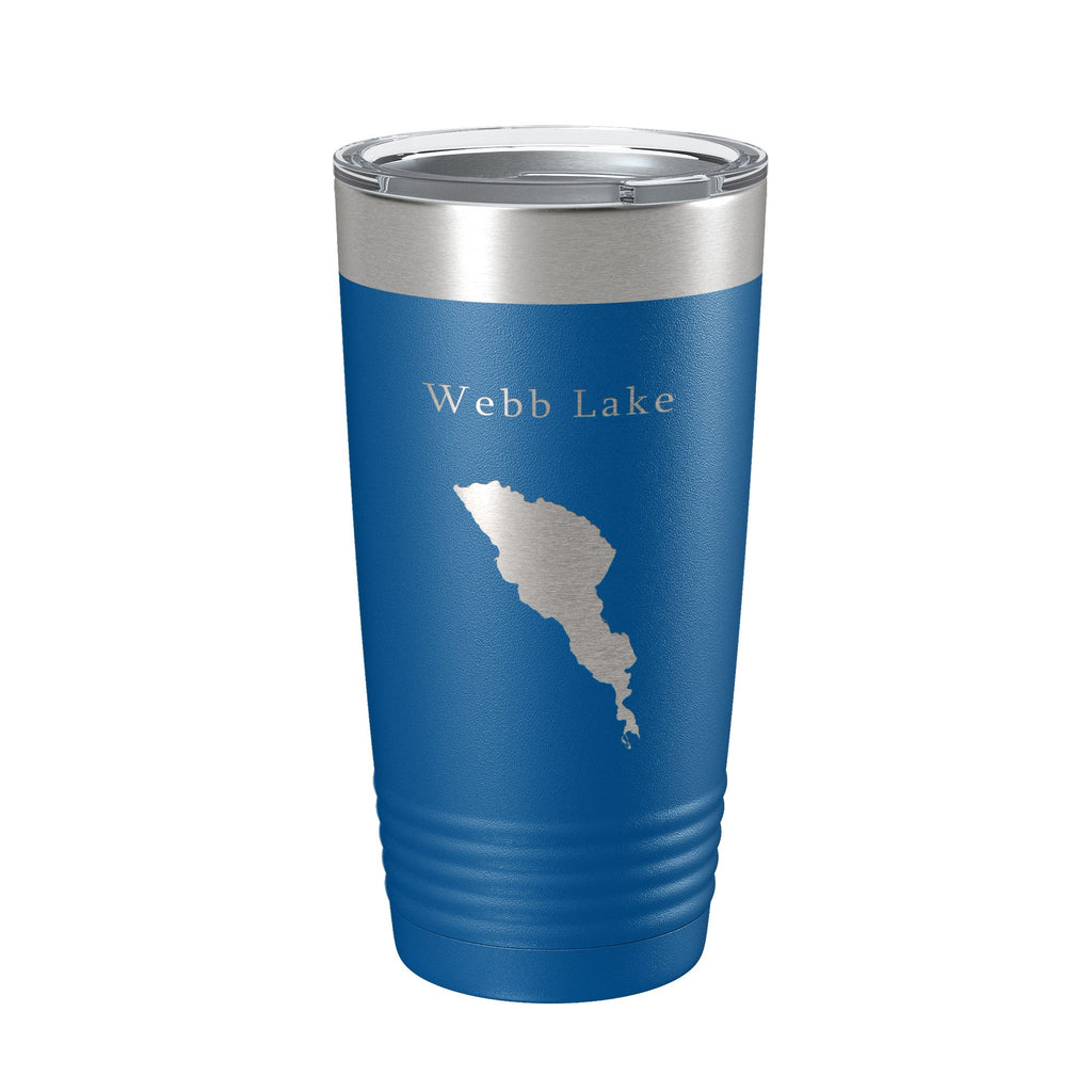 Webb Lake Map Tumbler Travel Mug Insulated Laser Engraved Coffee Cup Maine 20 oz