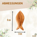 Fish-shaped worry stone made of olive wood