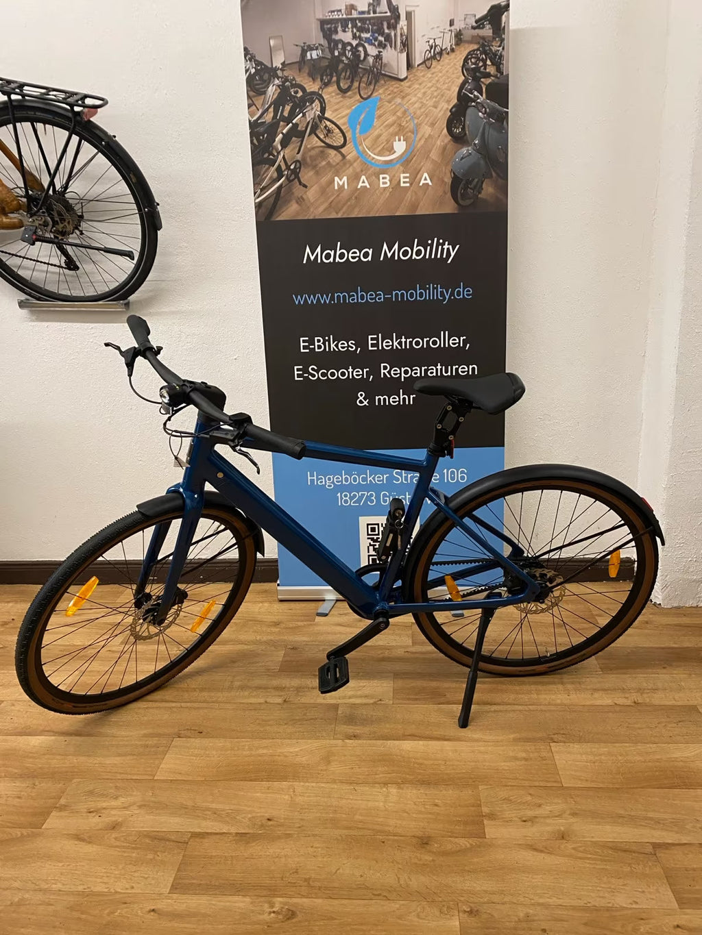 Deruiz Turmali E-Bike mit Riemen in blau - gebrauchtes Vorführmodell - 2 Jahre Garantie