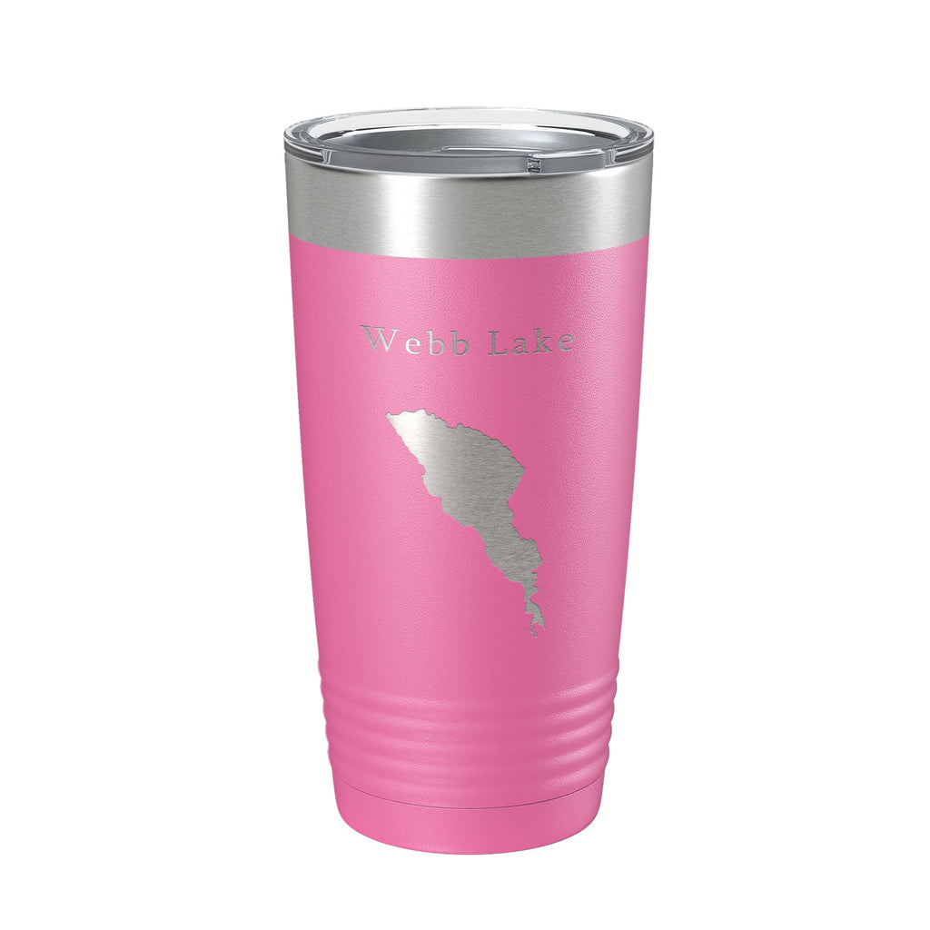 Webb Lake Map Tumbler Travel Mug Insulated Laser Engraved Coffee Cup Maine 20 oz