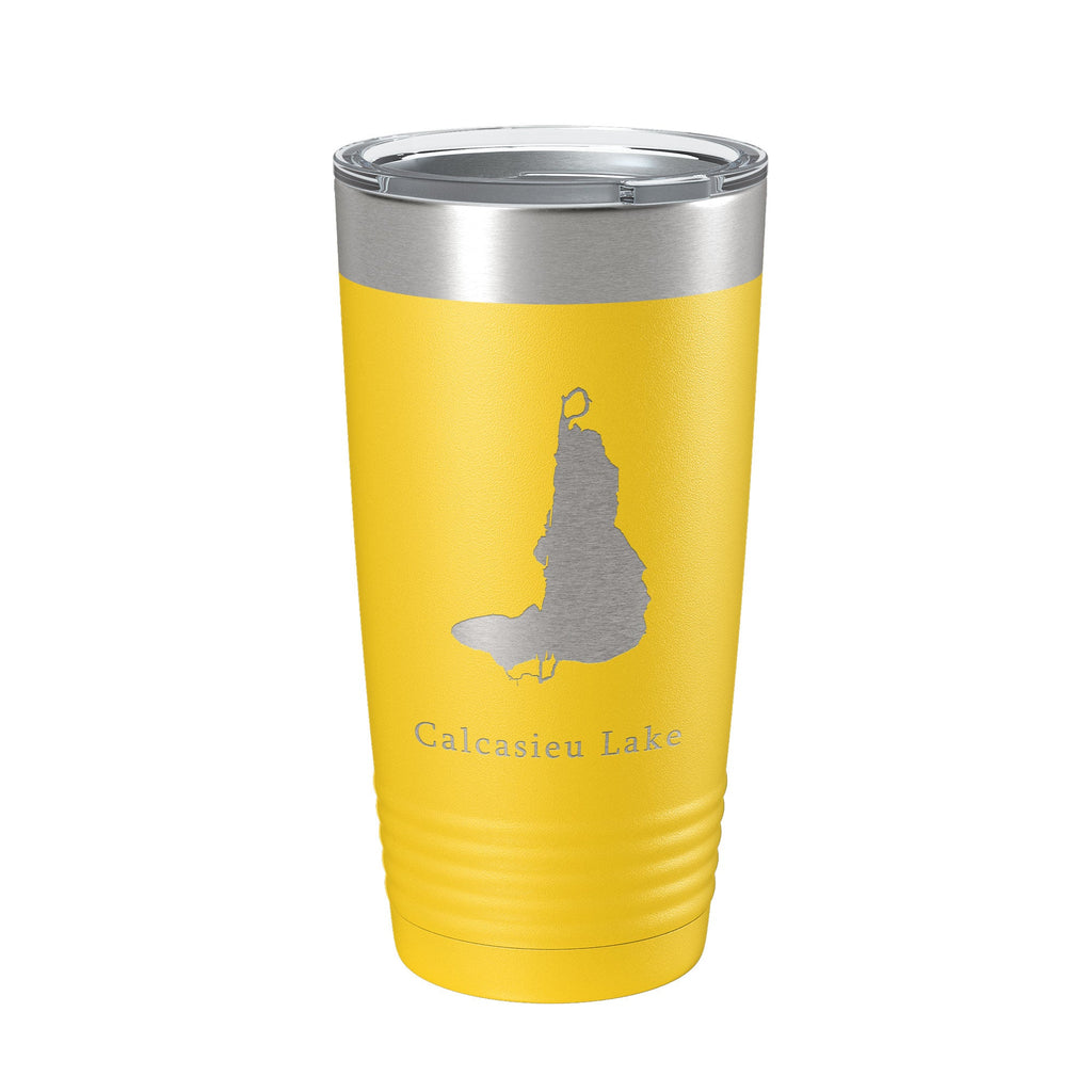 Calcasieu Lake Map Tumbler Travel Mug Insulated Laser Engraved Coffee Cup Louisiana 20 oz