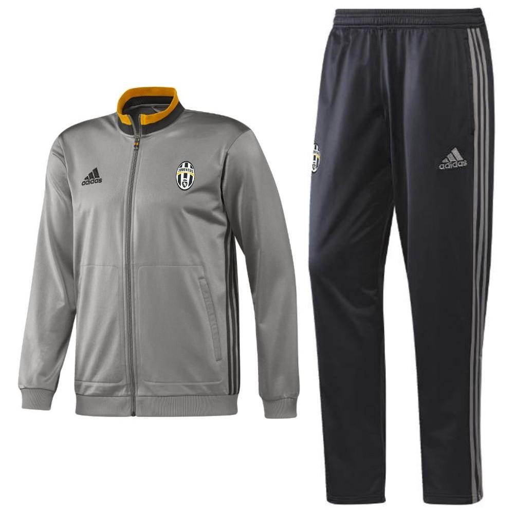 Juventus Grey Training Soccer Tracksuit 2016/17 - Adidas