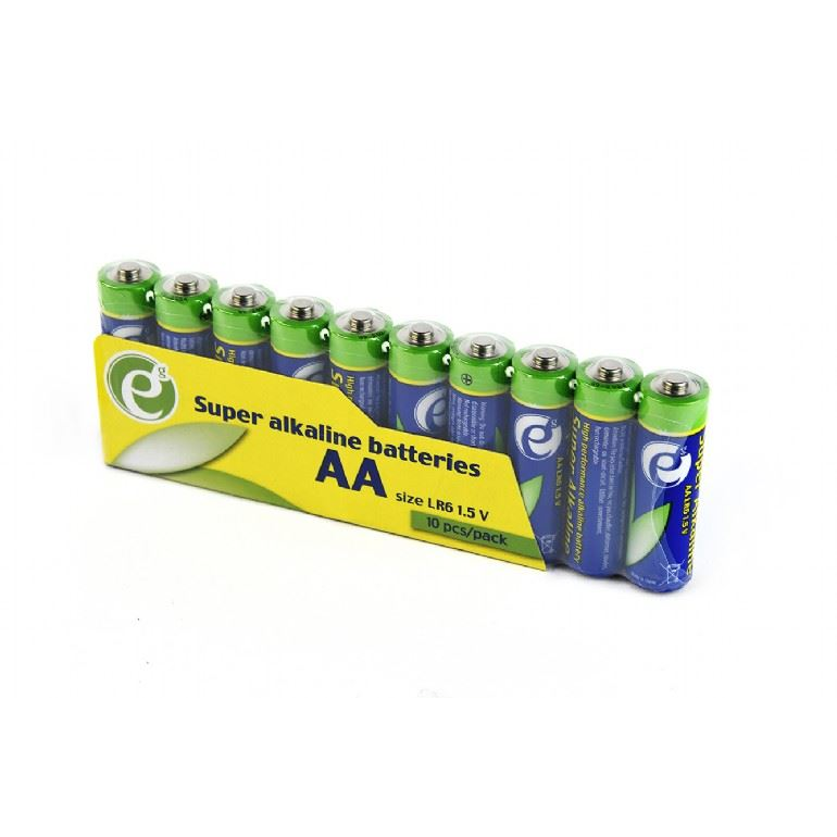 Alkalická batéria Gembird AA (R6) 10 ks (EG-BA-AASA-01)