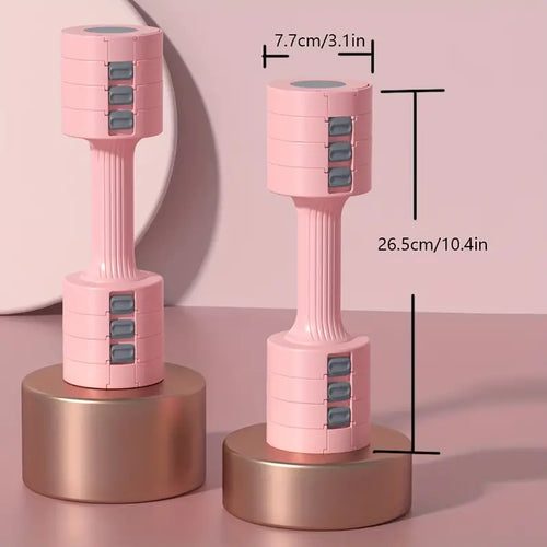 Adjustable Weighted Dumbbells Set (2-5kg/4.41-11.02lbs) - Pink