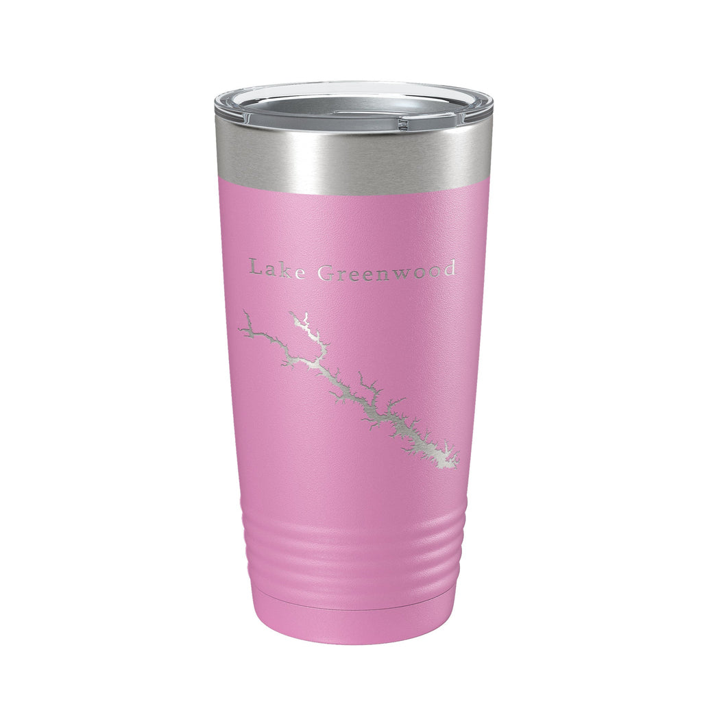 Lake Greenwood Map Tumbler Travel Mug Insulated Laser Engraved Coffee Cup South Carolina 20 oz