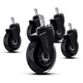 Roți pentru scaun de gaming TRUST GXT 702, gel negru, 75 mm, 5 buc. (25804)