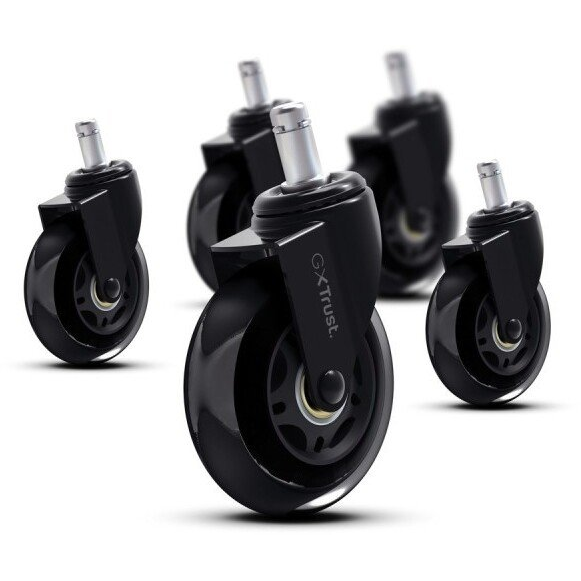 Roți pentru scaun de gaming TRUST GXT 702, gel negru, 75 mm, 5 buc. (25804)
