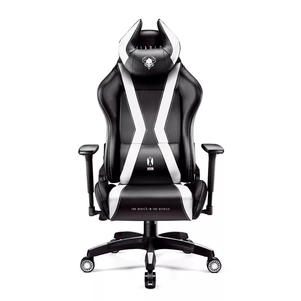 Scaune Diablo Scaun pentru jocuri X-Horn 2.0 Dimensiune normală Negru-Alb (862)