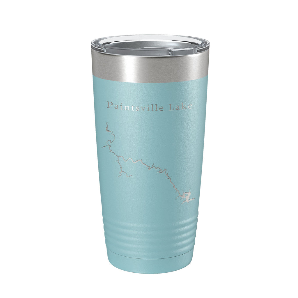 Paintsville Lake Map Tumbler Travel Mug Insulated Laser Engraved Coffee Cup Kentucky 20 oz