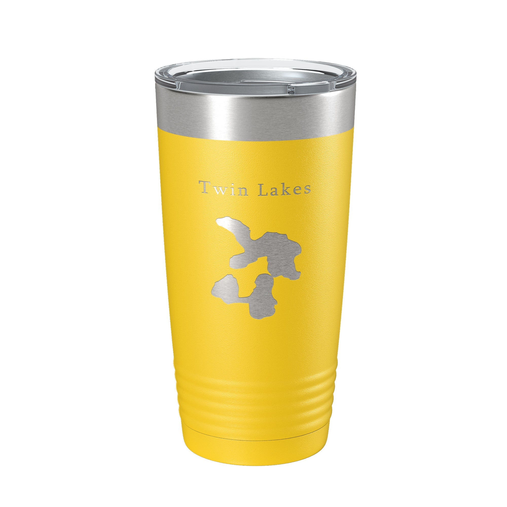 Twin Lakes Bovey Map Tumbler Travel Mug Insulated Laser Engraved Coffee Cup Minnesota 20 oz