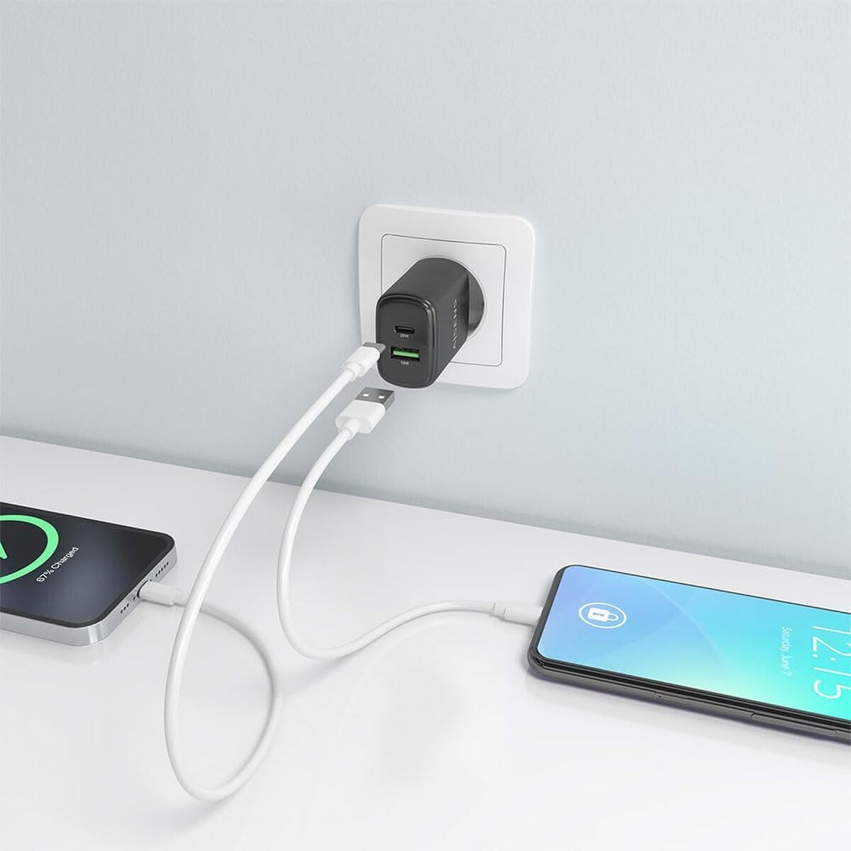 Wall Charger Aisens A110-0910 Black 20 W