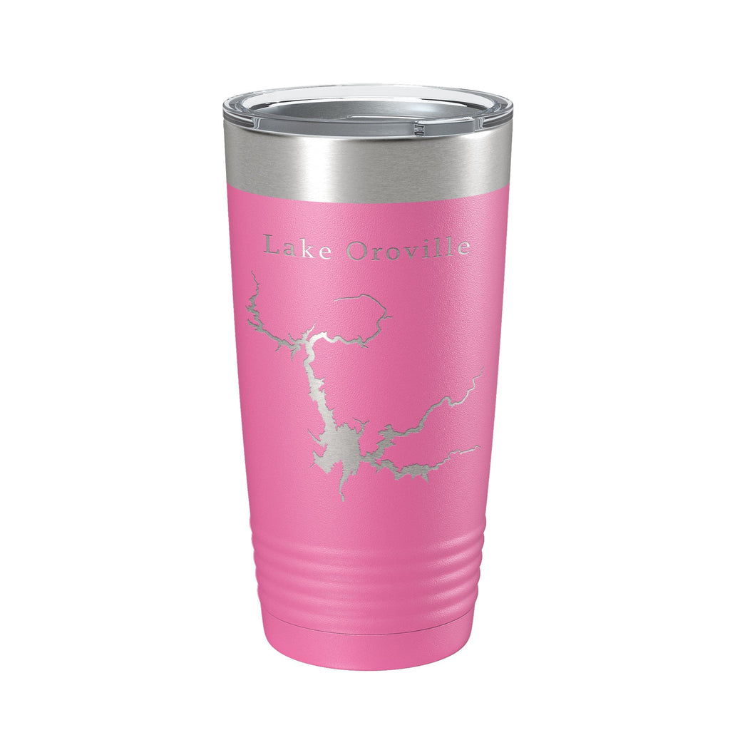 Lake Oroville Map Tumbler Travel Mug Insulated Laser Engraved Coffee Cup California 20 oz