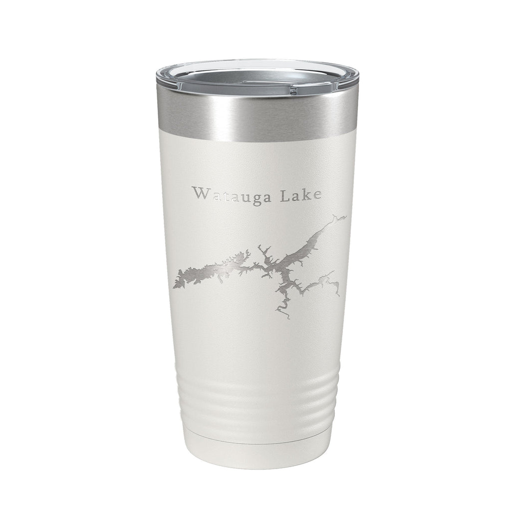 Watauga Lake Map Tumbler Travel Mug Insulated Laser Engraved Coffee Cup Tennessee 20 oz