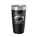 Happy Camper Tumbler Travel Mug Gift Insulated Laser Engraved Coffee Cup 20 oz