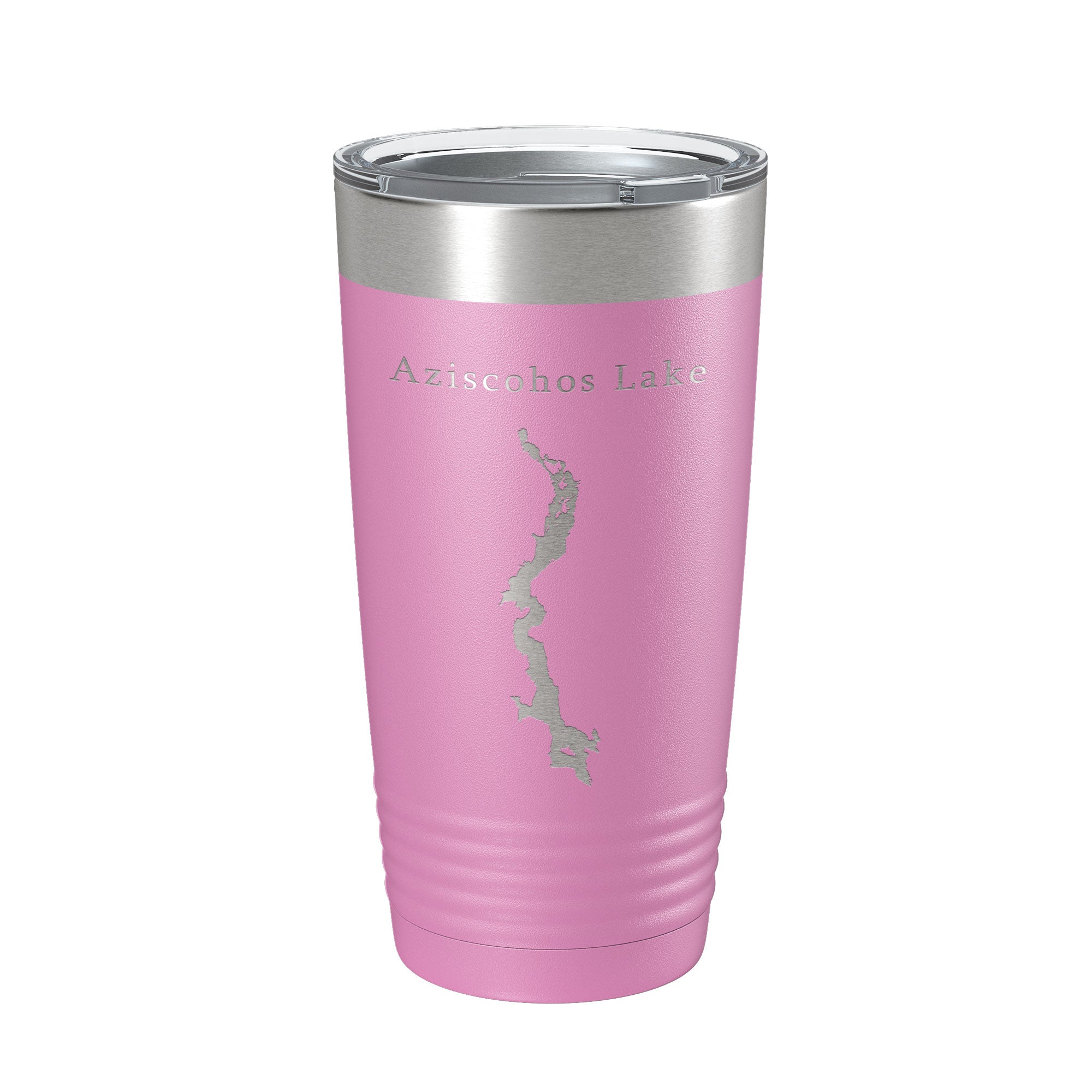 Aziscohos Lake Map Tumbler Travel Mug Insulated Laser Engraved Coffee Cup Maine 20 oz