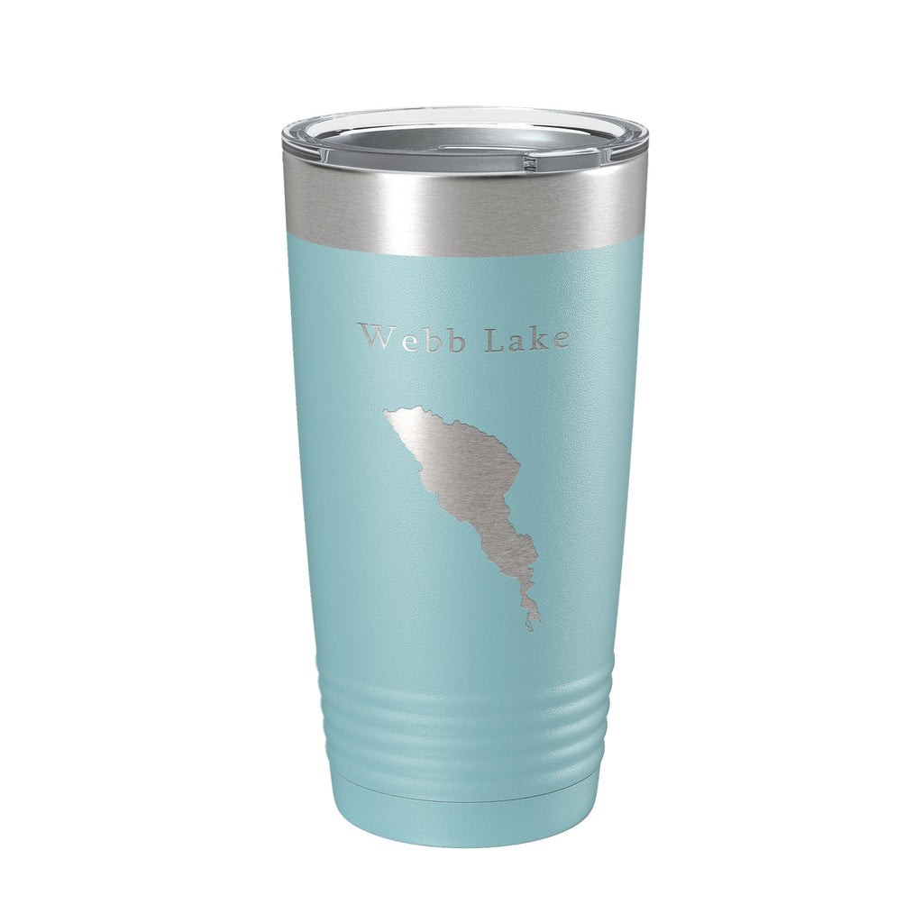 Webb Lake Map Tumbler Travel Mug Insulated Laser Engraved Coffee Cup Maine 20 oz