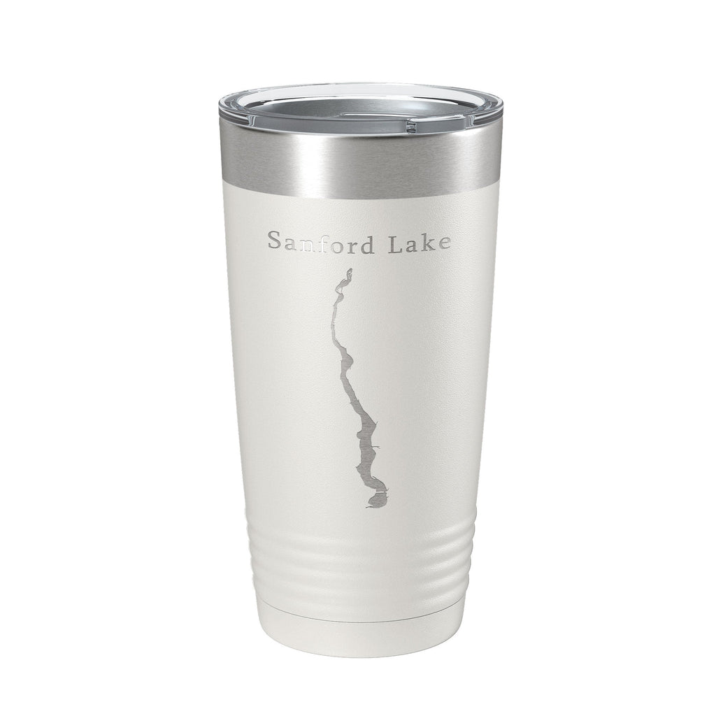 Sanford Lake Tittabawassee Map Tumbler Travel Mug Insulated Laser Engraved Coffee Cup Michigan 20 oz