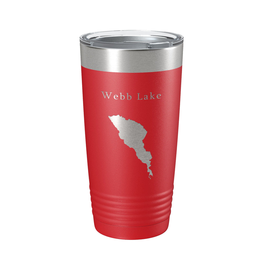 Webb Lake Map Tumbler Travel Mug Insulated Laser Engraved Coffee Cup Maine 20 oz