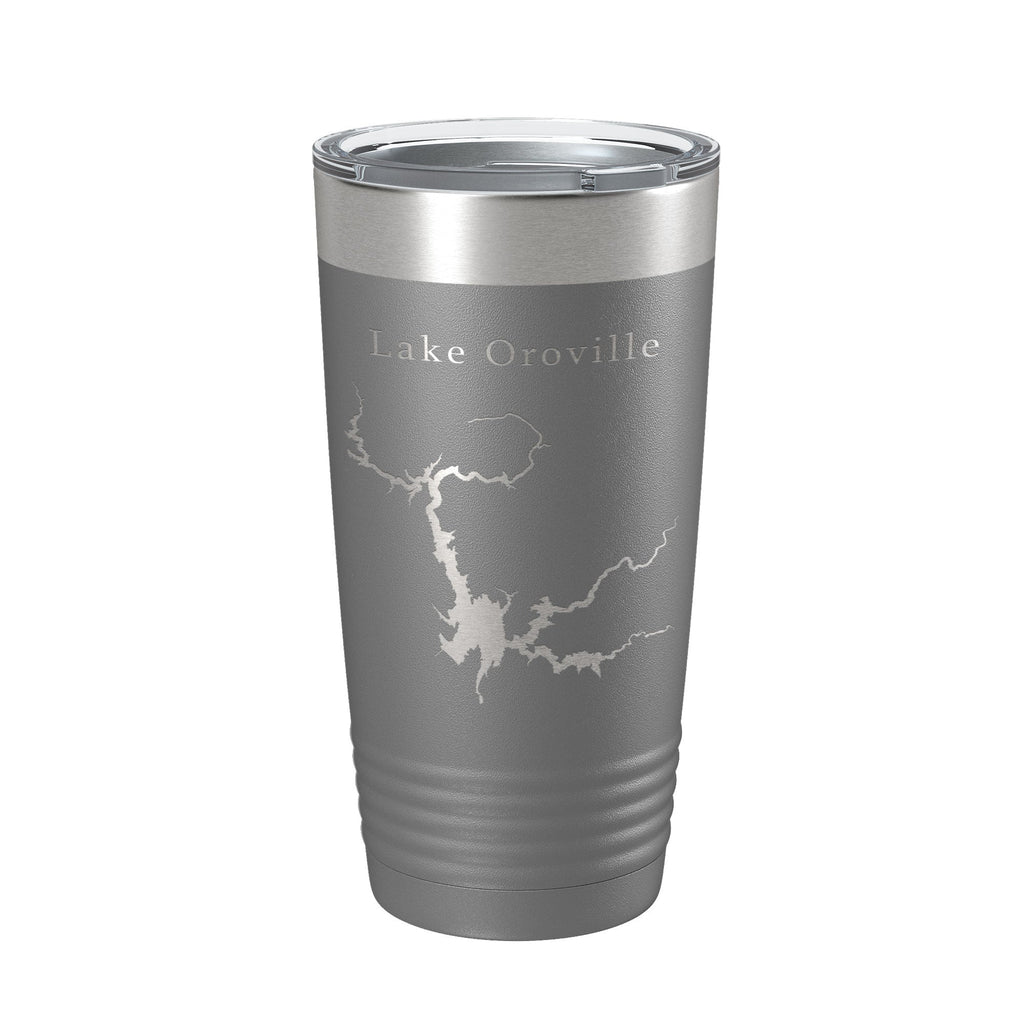 Lake Oroville Map Tumbler Travel Mug Insulated Laser Engraved Coffee Cup California 20 oz