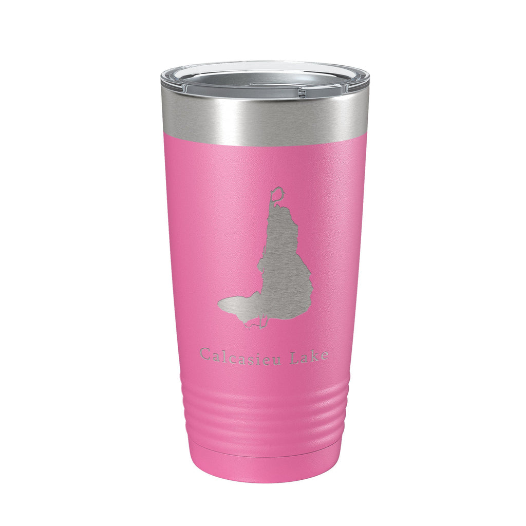 Calcasieu Lake Map Tumbler Travel Mug Insulated Laser Engraved Coffee Cup Louisiana 20 oz