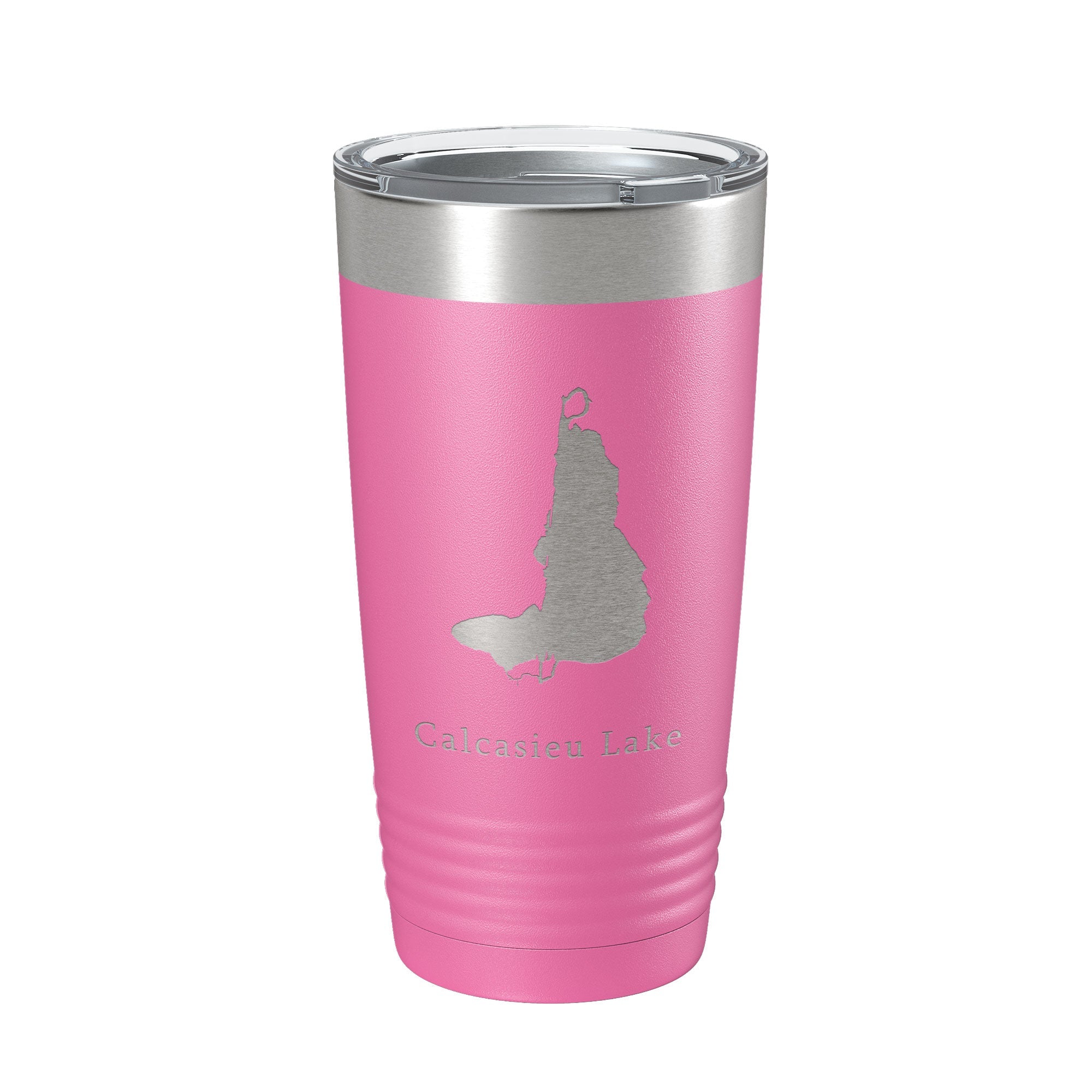 Calcasieu Lake Map Tumbler Travel Mug Insulated Laser Engraved Coffee Cup Louisiana 20 oz